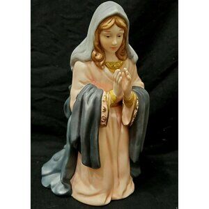 MARY Nativity Figure Kirkland Signature Blue Box 75177 matte gold trim 6.5